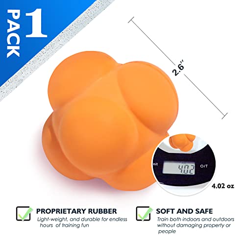 Reaction Balls for Agility Training - Orange, 1-Pack
