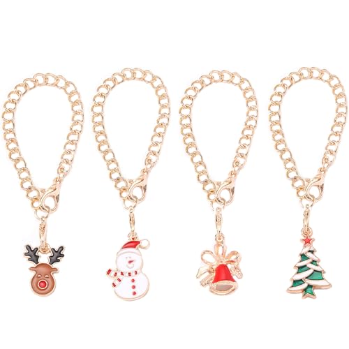 Christmas Tumbler Handle Charms - 4 Piece Holiday Accessory Set C-4pcs-a