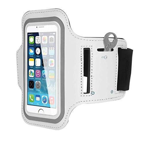 White Sports Armband for iPod Touch 7 - Adjustable Gym Case
