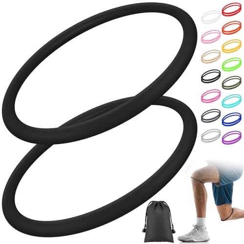 Patellar Knee Band with Strap - 2 Pack, Size M, Black