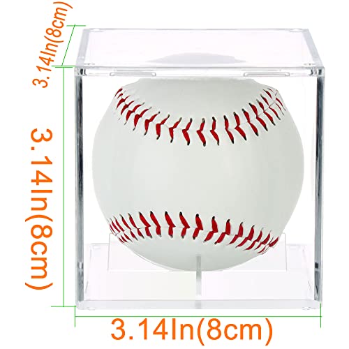2 Pack Baseball Display Case with UV Protection - Acrylic Cube