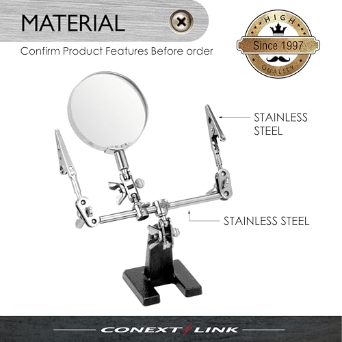 Helping Hand Magnifier Magnifying Glass Jewelry Clamp Holder Soldering Stand