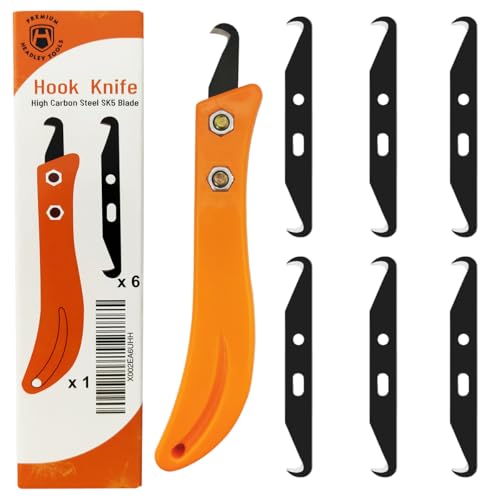 Golf Grip Removal Tool - Hook Blade Utility Knife with 7 Blades