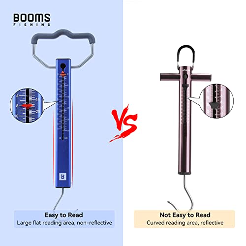 Booms Fishing TS2 Aluminum Spring Fish Scale 50 lbs, Easy Read Luggage & Tackle Weighing Tool