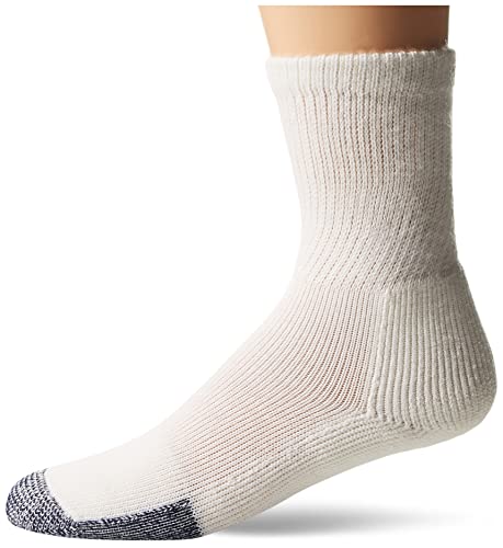 Thorlos Men's Max Cushion Basketball Crew Socks Large White