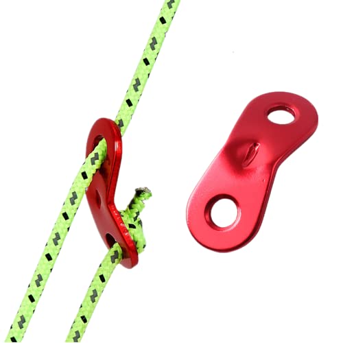 30-Pack Aluminum Alloy Tent Rope Tensioners - Dual Hole Design