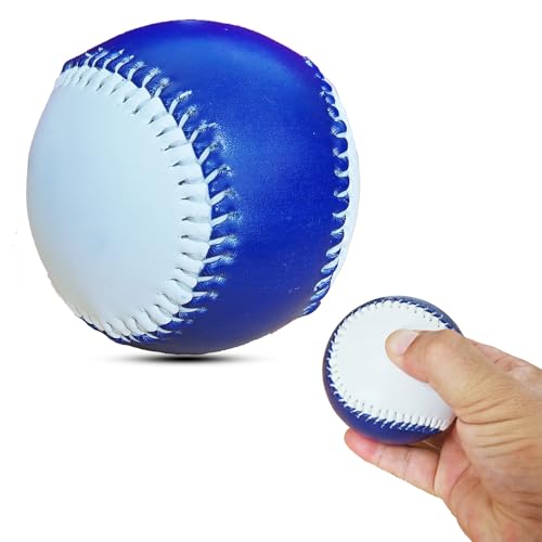 9-Inch Soft Foam Baseball for Youth Training - Blank DIY Ball - Blue/White