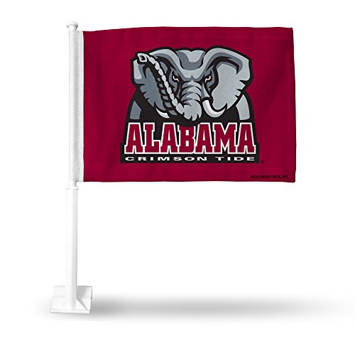 Alabama Crimson Tide Double Sided Car Flag - 16 x 19.5 Inches