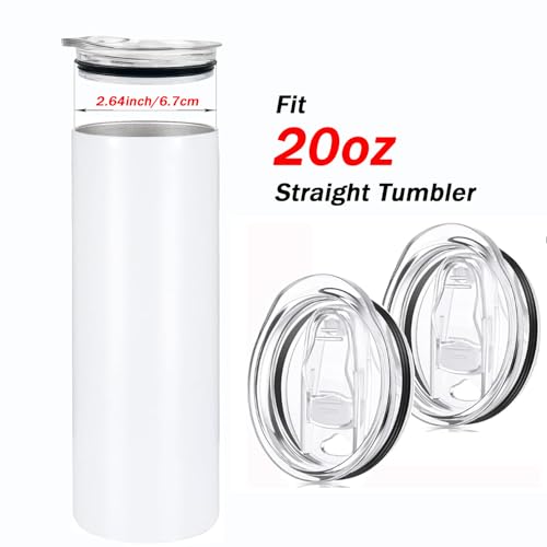 20 oz Skinny Tumbler Replacement Lid - Spill Proof Sliding Lid, 2 Pack