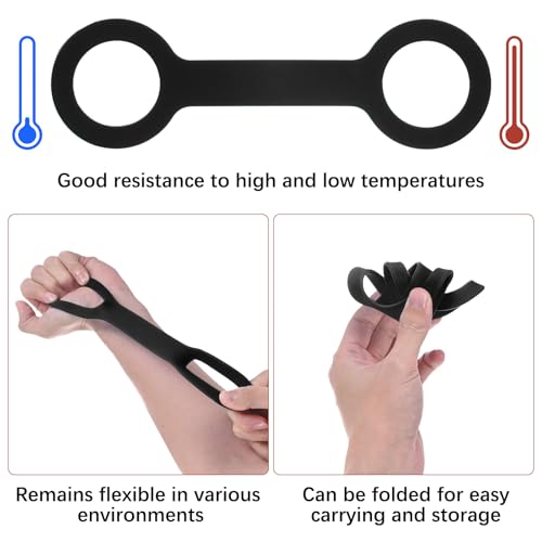 Water Bottle Handle Carrier Strap - 2PCS, Black - Ideal for Running, Hiking & Gym
