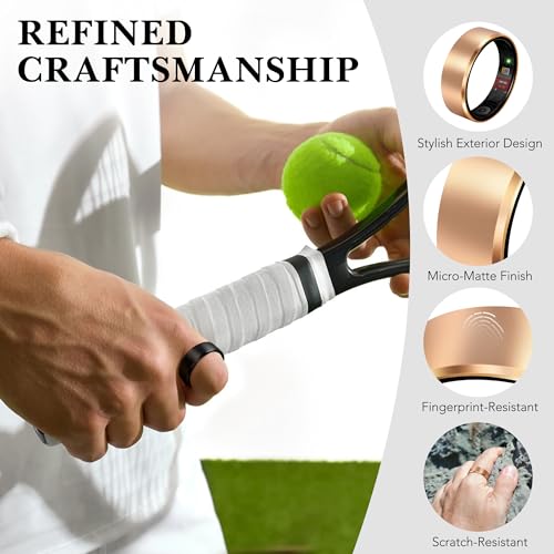 Smart Ring 2.0 - Rose Gold, Fitness & Sleep Tracker, Waterproof