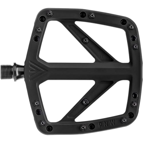 PNW Components Range Composite MTB Pedals Blackout - Flat Mountain Bike Pedals