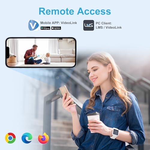 Anpviz 6MP PoE IP Camera, 3K Full Metal Turret Security IP Camera Outdoor Indoor, Smart Dual Light Color Night Vision, AI Human Vehicle Detection, Built-in Mic, 2.8mm Lens, IP66 Waterproof, NDAA