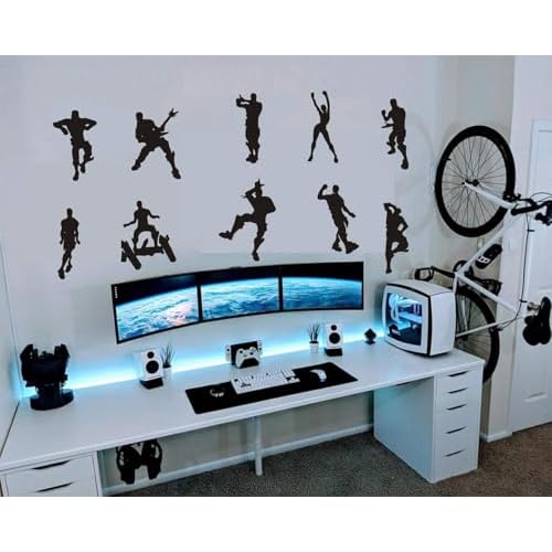 Video Game Wall Decals Poster Dancing Peel and Stick Wall Decal Boys Wall Stickers for Playroom Bedroom Game Room Wall Decor