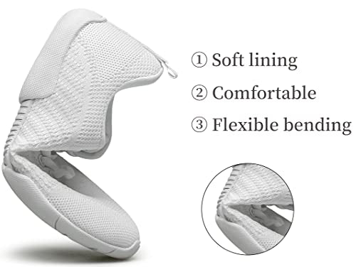 Girls White Cheerleading Shoes - Breathable Athletic Sneakers