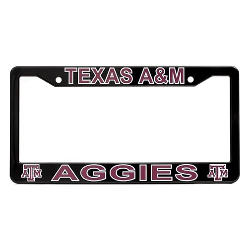 Texas A&M License Plate Frame Cover - Aggies Supporter Car Accessory