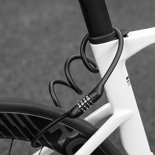 2.62FT Bike Lock Cable - 4-Digit Combination Lock, 10mm