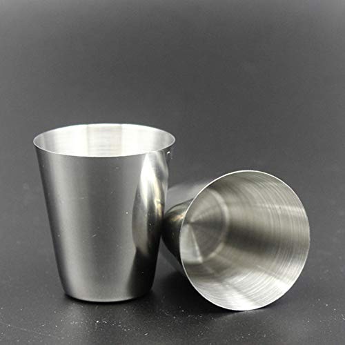 30ml Stainless Steel Shot Cups - 4 Pack with Black Case
