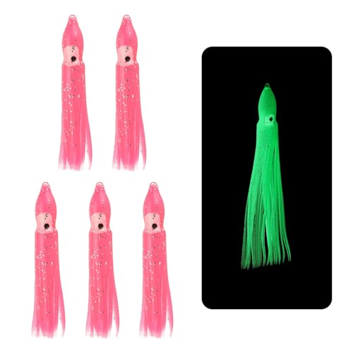 Pink 2 Inch Fishing Squid Skirts Lures - Durable PVC Bait
