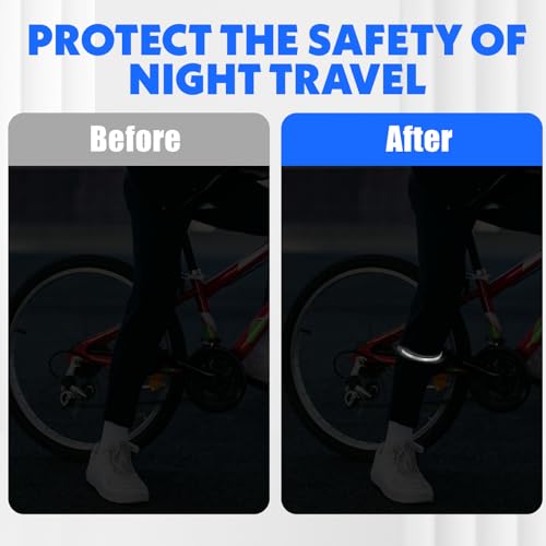 4 Pack High Reflective Cycling Trousers Clips - Safety Ankle Bands