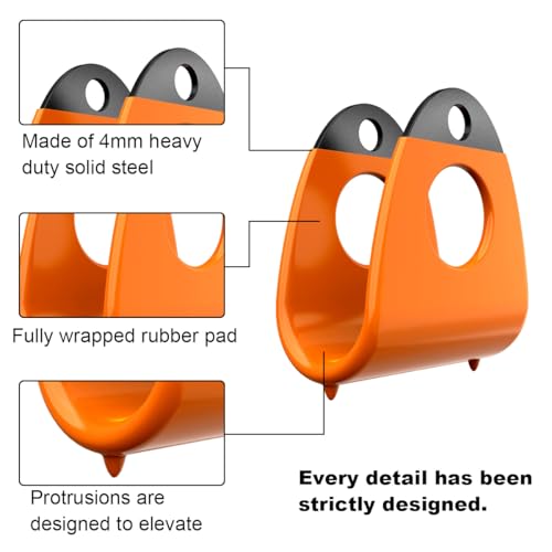 Orange 1-Pack U Barbell Landmine Converter & Multi-Purpose T-Bar Attachment