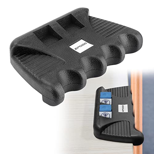 EPOGG Heavy Duty Pool Cue Holder with Chalk Dispenser, Non-Slip Tabletop Billiard Cue Rack