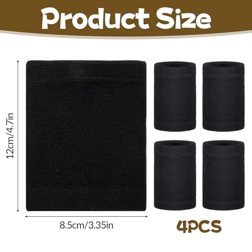 Wrist Compression Sleeves - 4 Pcs Soft Elastic Sport Support Wraps