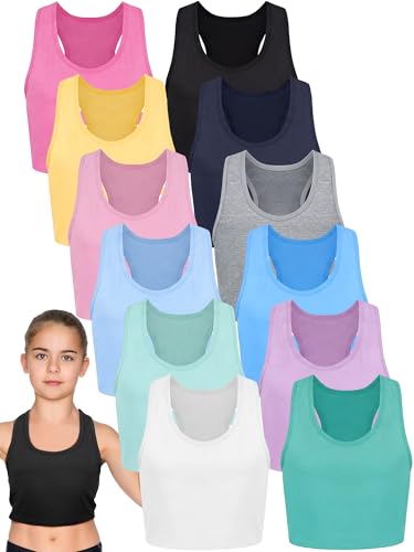 Girls Dance Tank Top Crop Top - Sleeveless for 7-8 Years