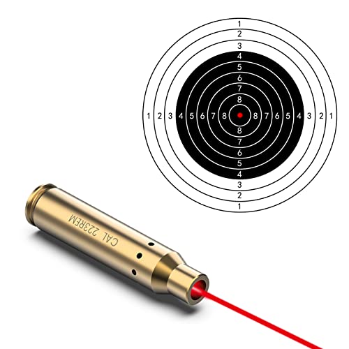 Feyachi Bore Sight Red Laser for 223 5.56mm / Brass Zeroing Laser Boresighter with 3 Sets