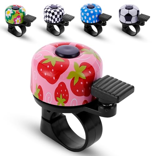 Crisp Sound Bicycle Bell for Handlebars - Strawberry