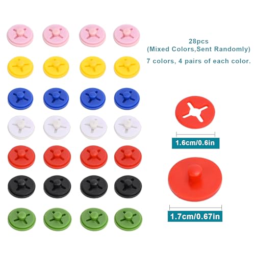 28pcs Running Race Bib Clips - Snap-Lock Holder for Marathon Sports