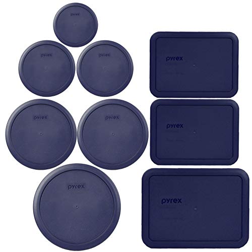Pyrex 9-Piece Blue Food Storage Lid Set – Made in USA