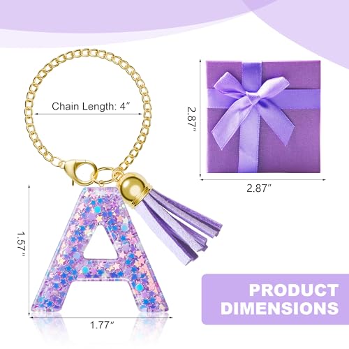 Letter T Charm for Stanley Cup Tumbler Handle Accessory - Purple