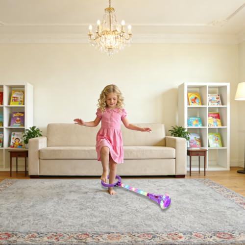 Purple Skip Ball for Kids with LED Lights and Digital Counter - Ankle Jump Toy by Mfcir