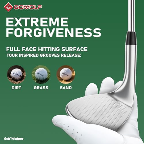 Golf Wedge 60 Degree - Forged Full Face Gap & Lob Wedge for Men
