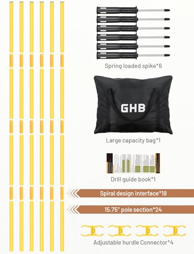 6ft Agility Training Poles - Durable Soccer & Sports Equipment Pack