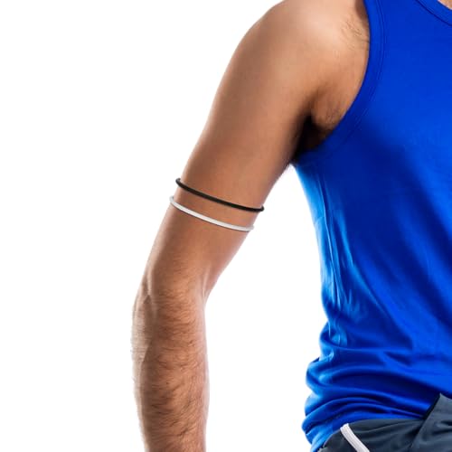 Silicone Patella Knee Straps - 4 Pack - Black and White