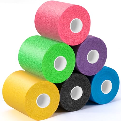 6 Pack Athletic Pre Wrap Tape - Multi Color Sports Underwrap