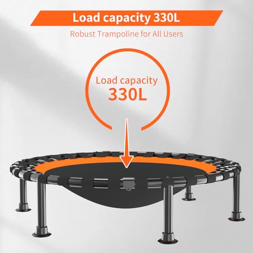 40-Inch Foldable Mini Trampoline with Handle - Orange