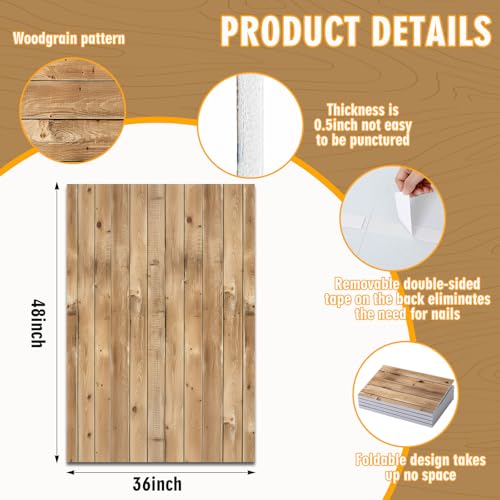 Hahafelt Brown Felt Dart Board Wall Protector 36x48 Inches, Cork Backboard
