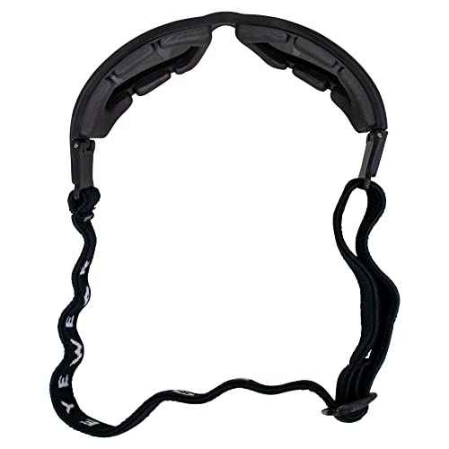 Epoch Eyewear Padded Motorcycle Riding Goggles Black Frame Smoke Lens Adjustable Strap ANSI z87.1 Safety Rated