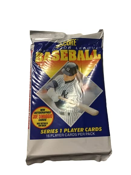 1992 Score Series 1 Baseball Trading Card Pack - 16 Cards