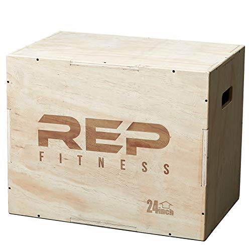 Plyometric Wood Jump Box - 30" x 24" x 20" - Adjustable Height