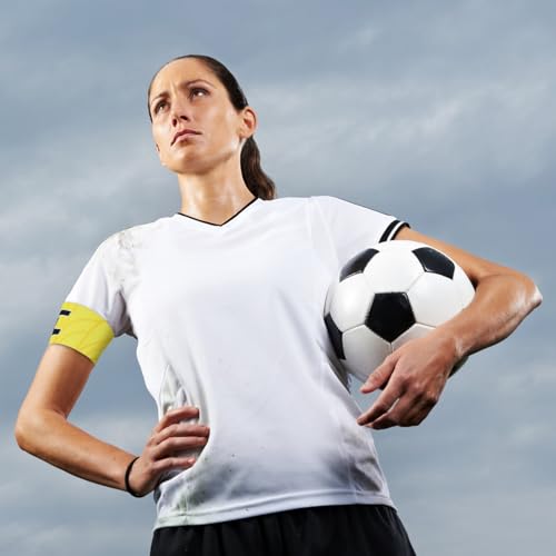 Adjustable Soccer Captain Armband - Youth Yellow, Non-Slip Design