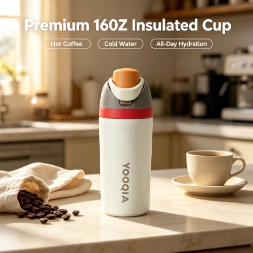 Kids Insulated Stainless Steel Water Bottle with Straw for Sports,