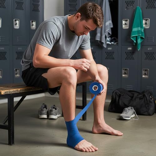 Premium Athletic Tape - 1.5" x 45 Feet - Easy Tear, Strong, Latex Free - Black
