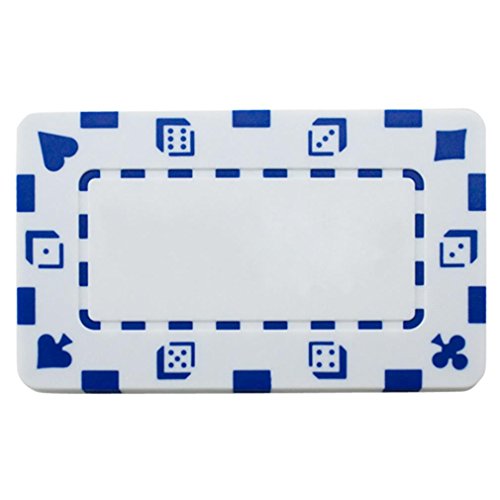 Rectangular Poker Plaques - White European Style - Set of 5