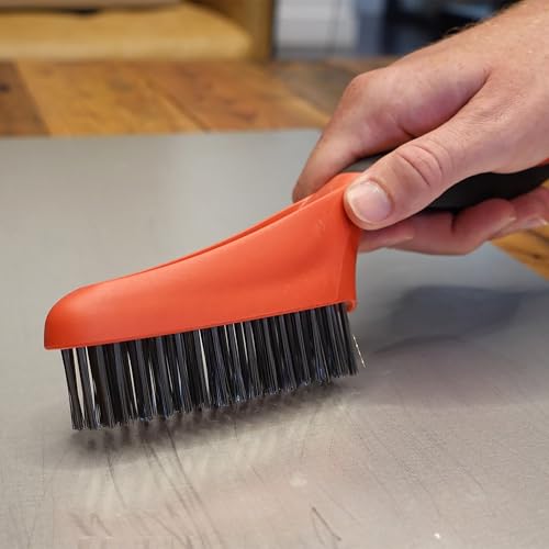 Red Devil 4162 Soft Grip Stainless Steel Wire Brush, 10", Steel