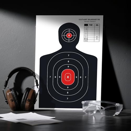10-Pack Human Silhouette Paper Shooting Targets, 14 x 22 Inch Range Targets