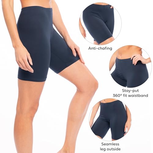Women's Cotton Stretch Active Slip Shorts - 3 & 6 Pack